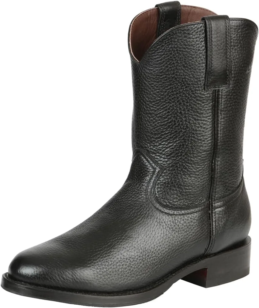 Мужские кожаные сапоги Roper Boot Style из натуральной кожи в стиле вестерн с изображением оленя Nuestratradicionmex, черный
