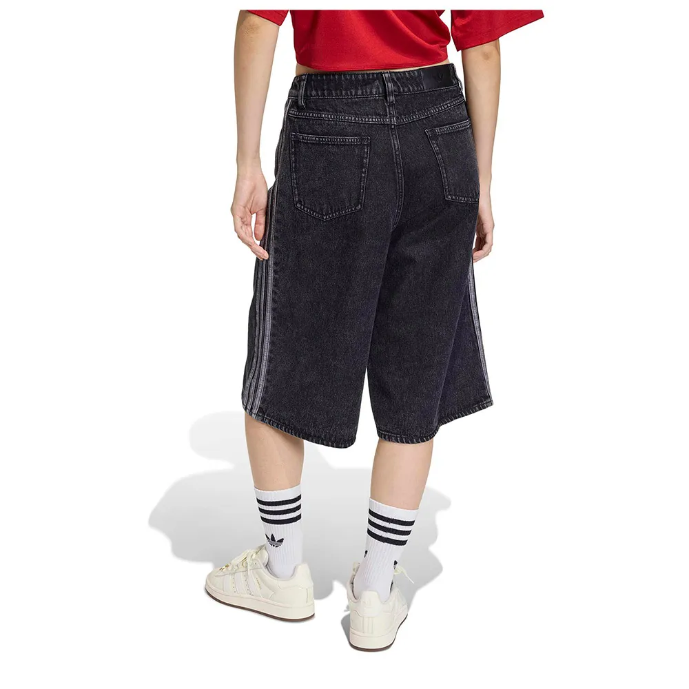Джинсовые шорты adidas Originals Firebird Jorts, черный — фото 2