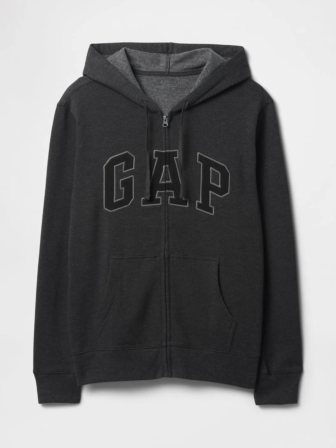Худи на молнии GAP, New Charcoal Grey — фото 4