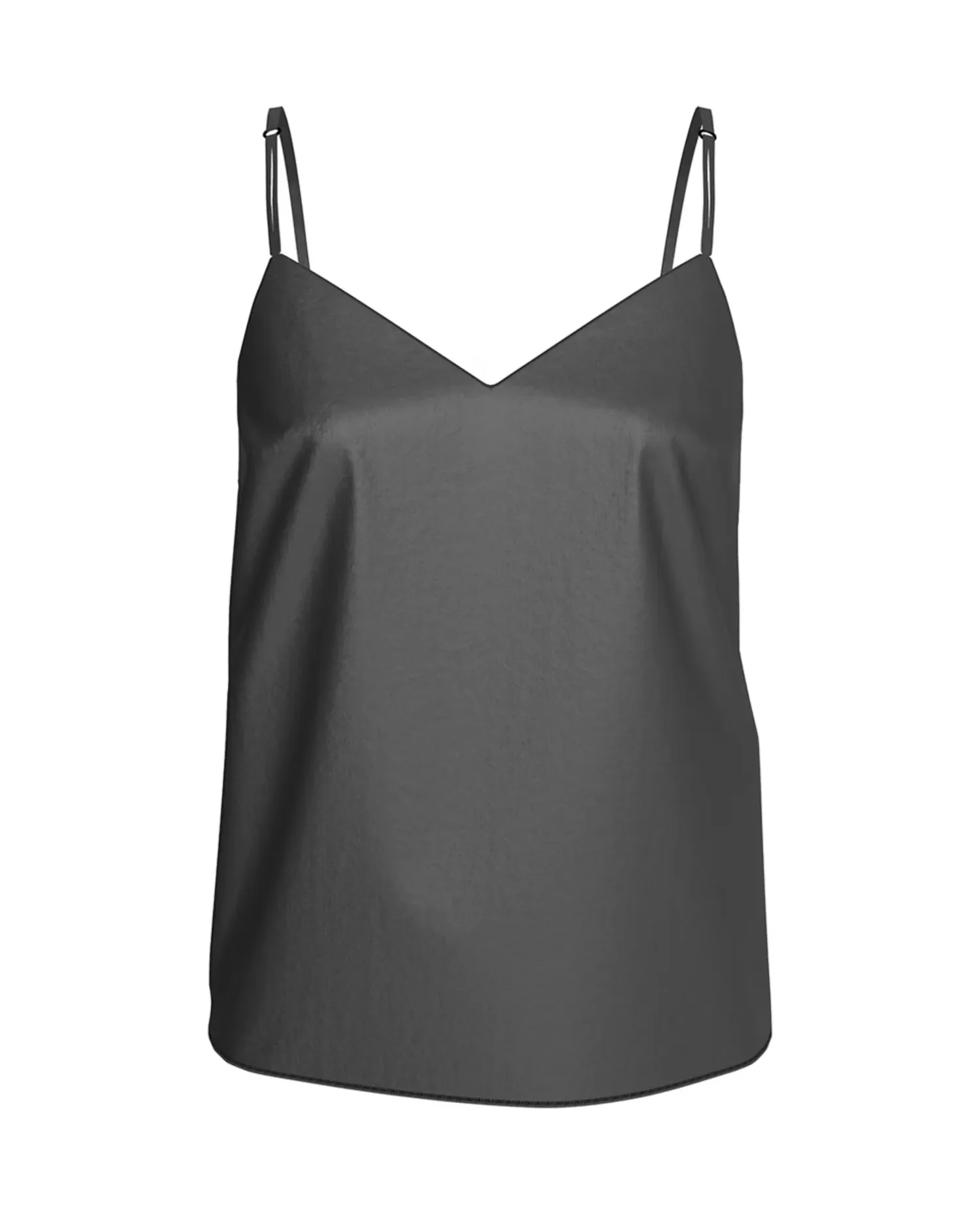 Сатиновый топ для пижамы SATIN SHEEN Calvin Klein, черный
