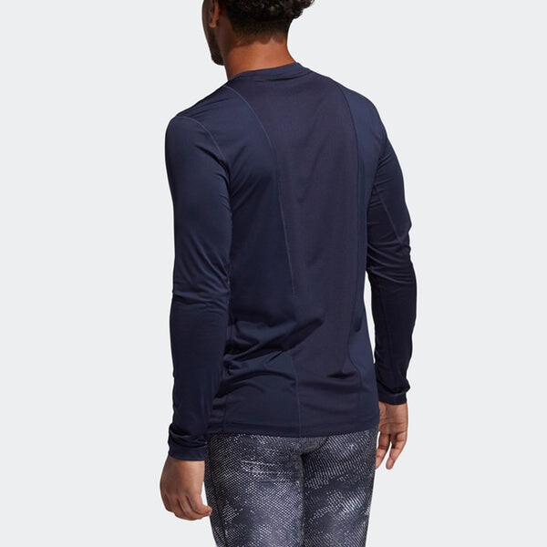Футболка adidas TF Turf Ls Ftd Sports Running Training Gym Long Sleeves Navy Blue, синий — фото 4