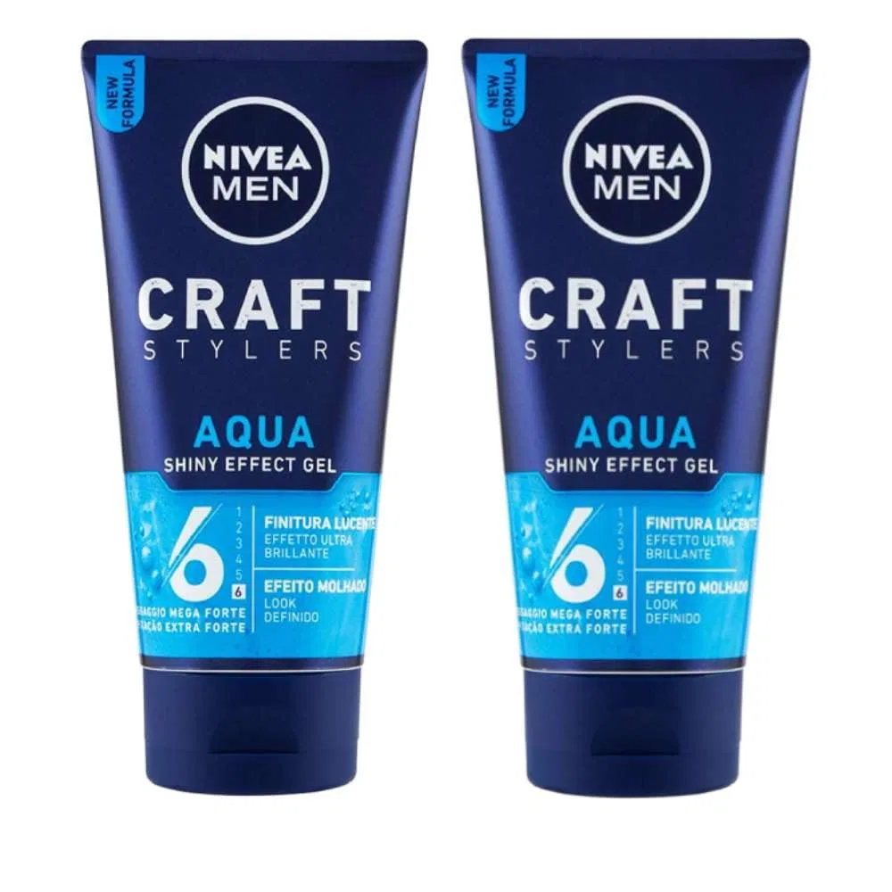 Гель для укладки волос «Aqua Styling Gel Mega 6 Strong» от Nivea Men, 2 x 150 мл Nivea