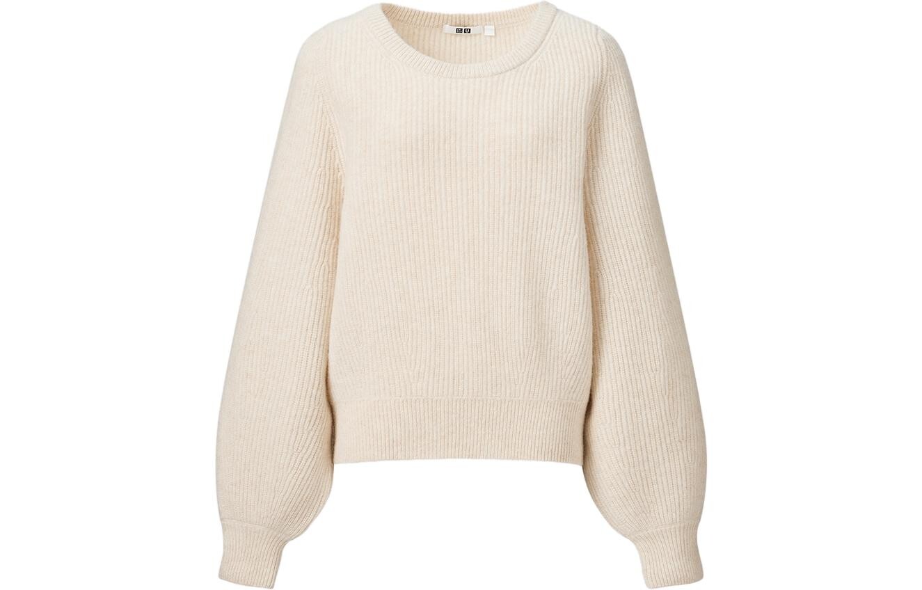 

Женский свитер серии U FW23 молочно-белый Uniqlo