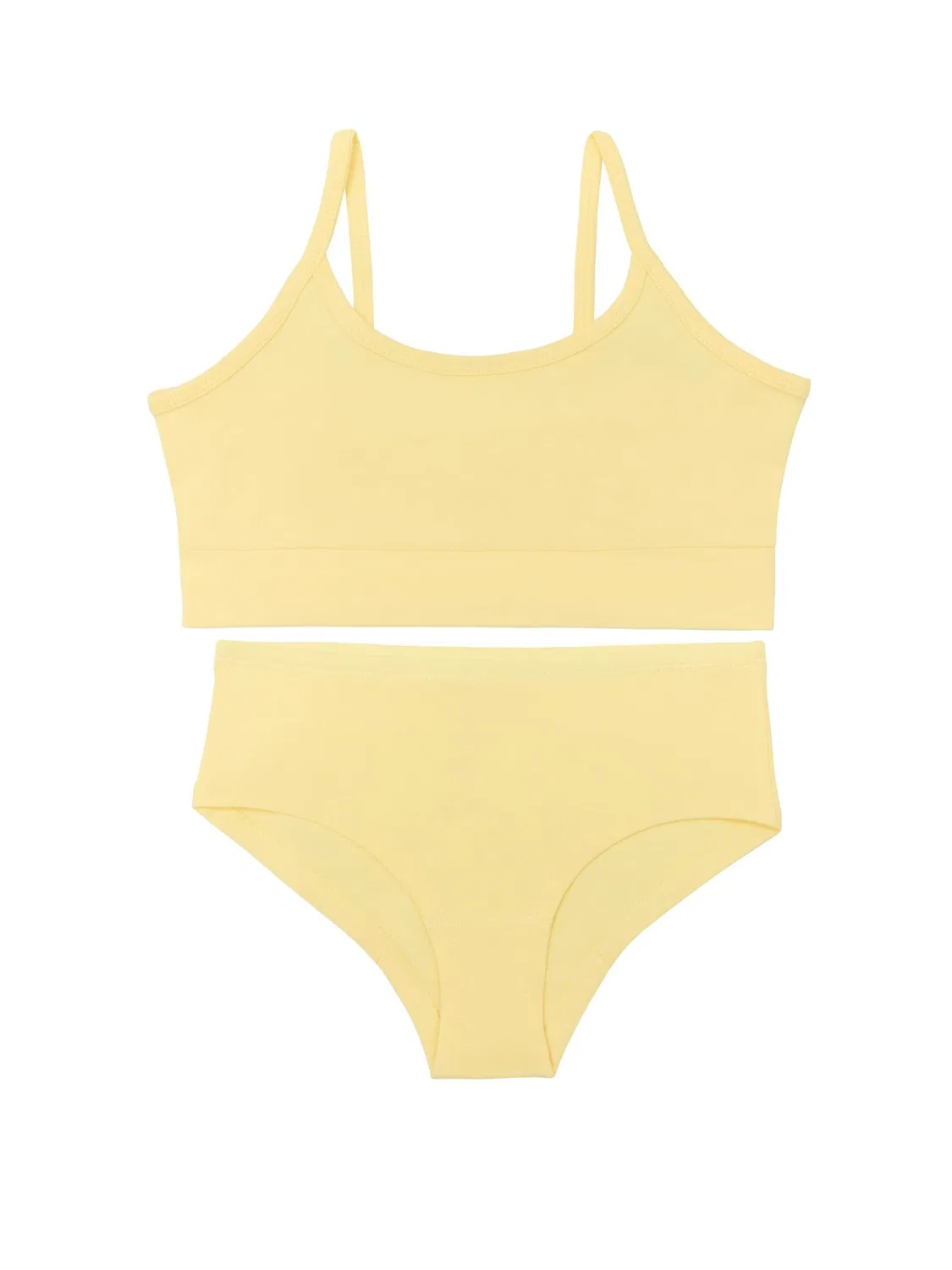 Комплект нижнего белья Albero Natur Mädchen Bio Baumwoll Bustier & Hipster Set цвета лимонно-желтый