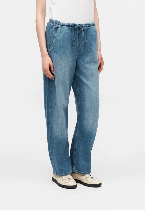 Джинсы Easy barrel relaxed fit Gap, medium indigo, средний индиго
