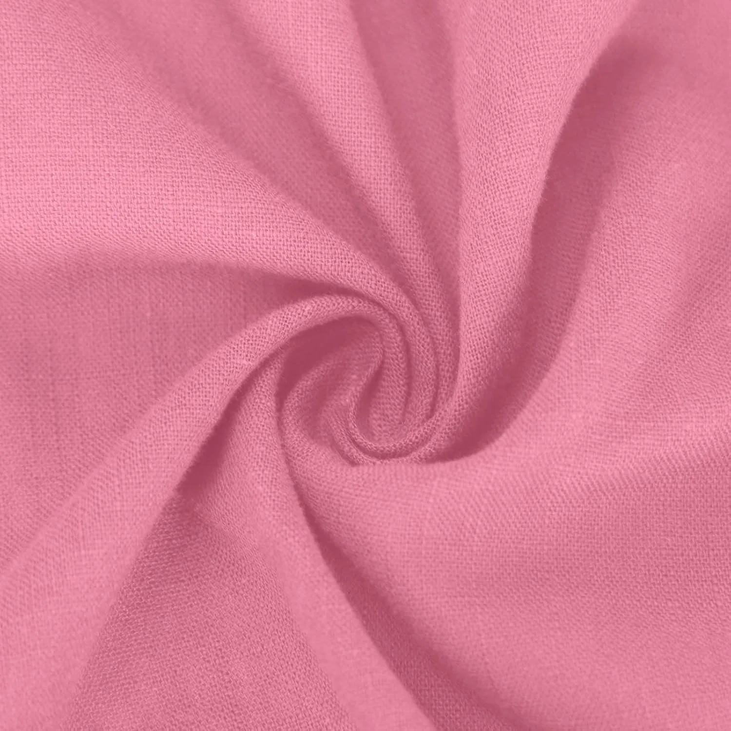 Блуза женская свободного кроя, длинный рукав, V-образный вырез, Cotton Linen, красный — фото 2