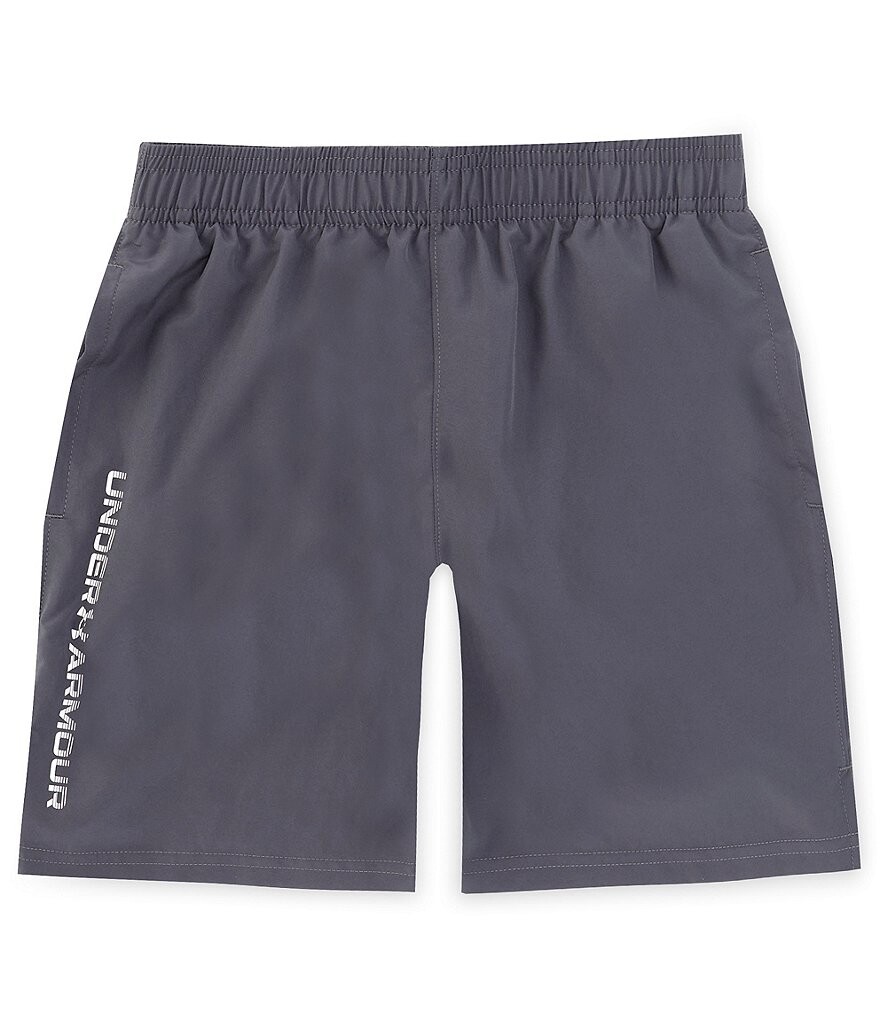 

Тканые шорты с надписью Under Armour Big Boys 8–20, серый