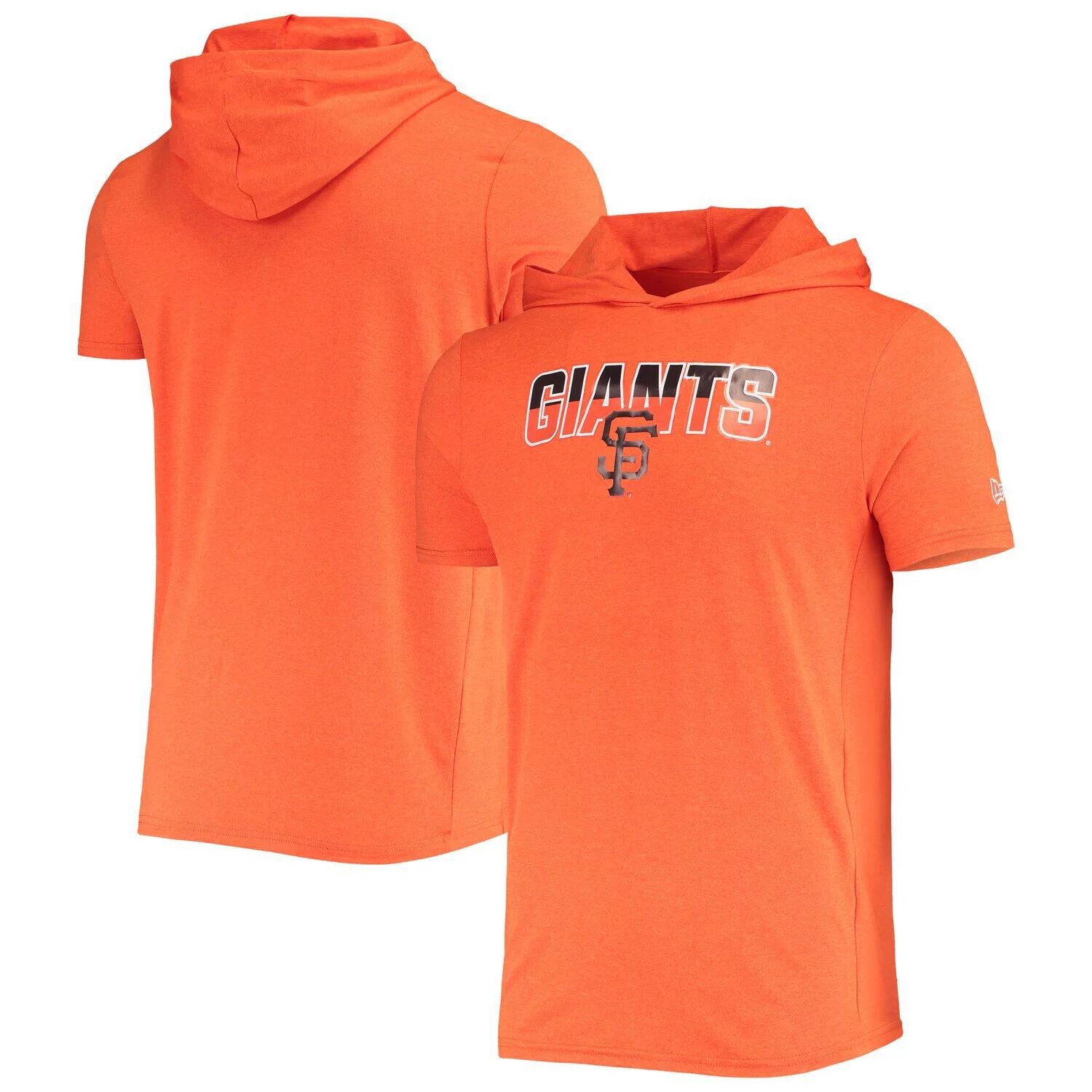 

Мужская футболка с капюшоном New Era Heathered Orange San Francisco Giants с короткими рукавами