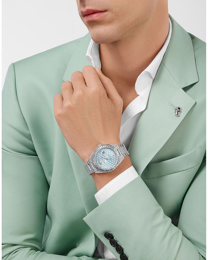

Часы PHILIPP PLEIN Date Superlative, 42 мм, серебряный