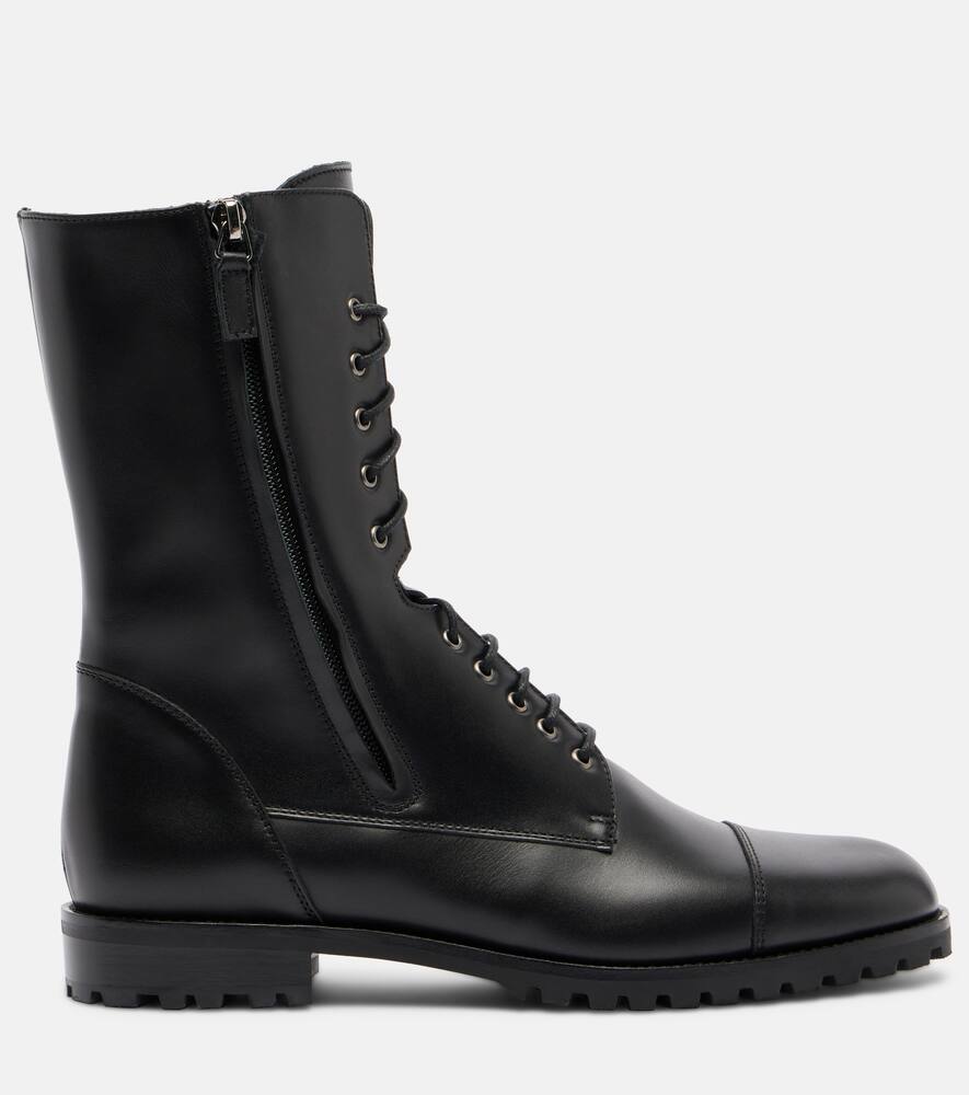 Ботинки Lugata в стиле милитари из кожи Manolo Blahnik, 0015 Blk — фото 4