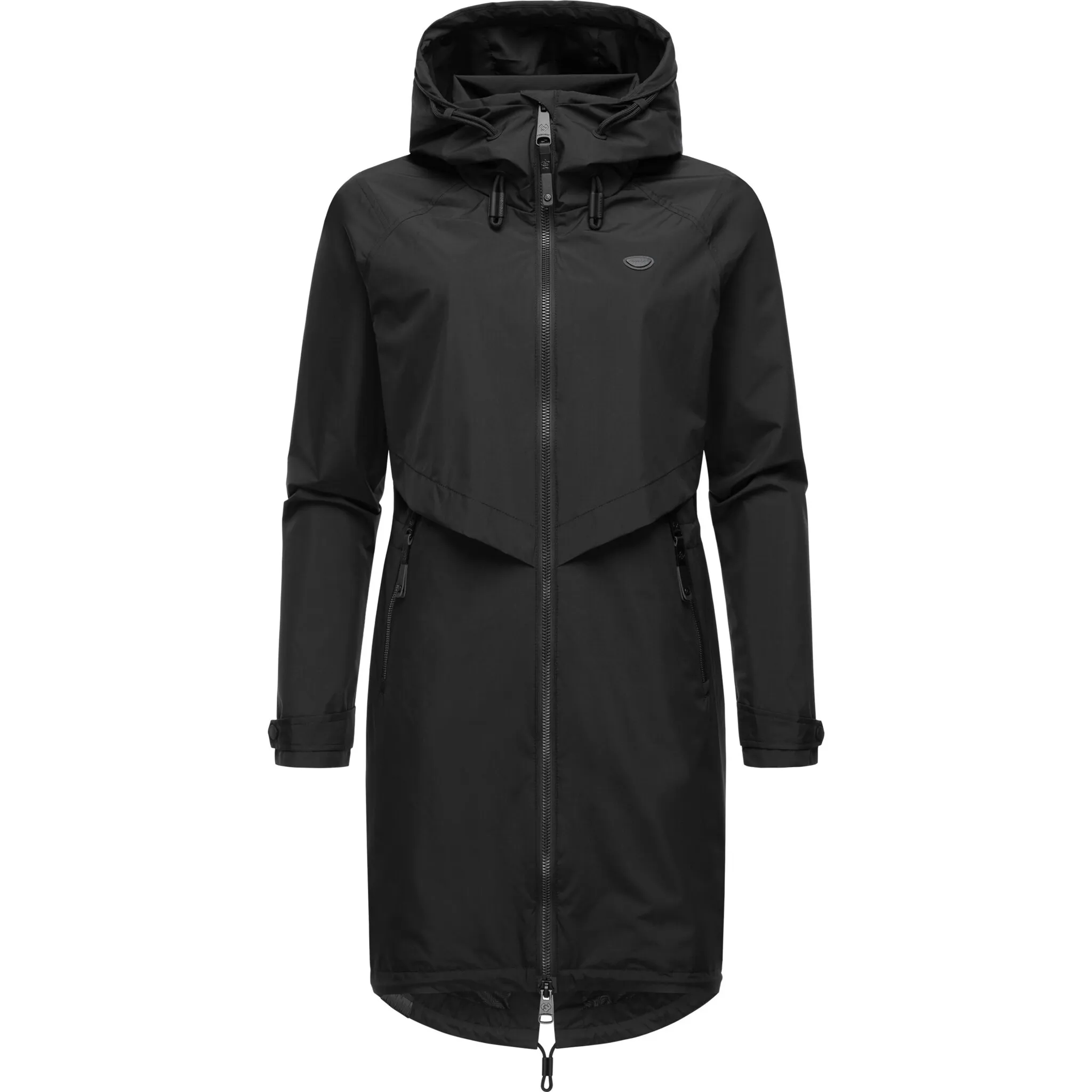 

Трикотажное пальто Ragwear "Фродик", стильная женская парка оверсайз на переходный период, черный
