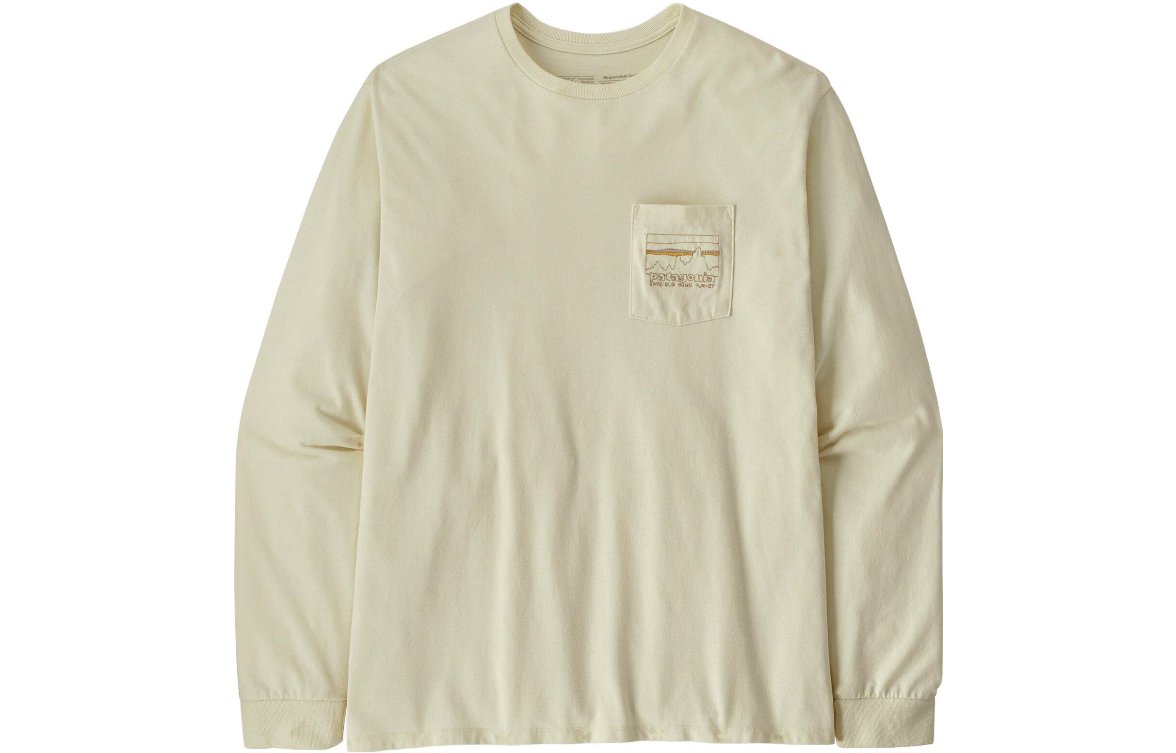 

Футболка-толстовка Responsibili Tee мужская Patagonia, бежевый/белый