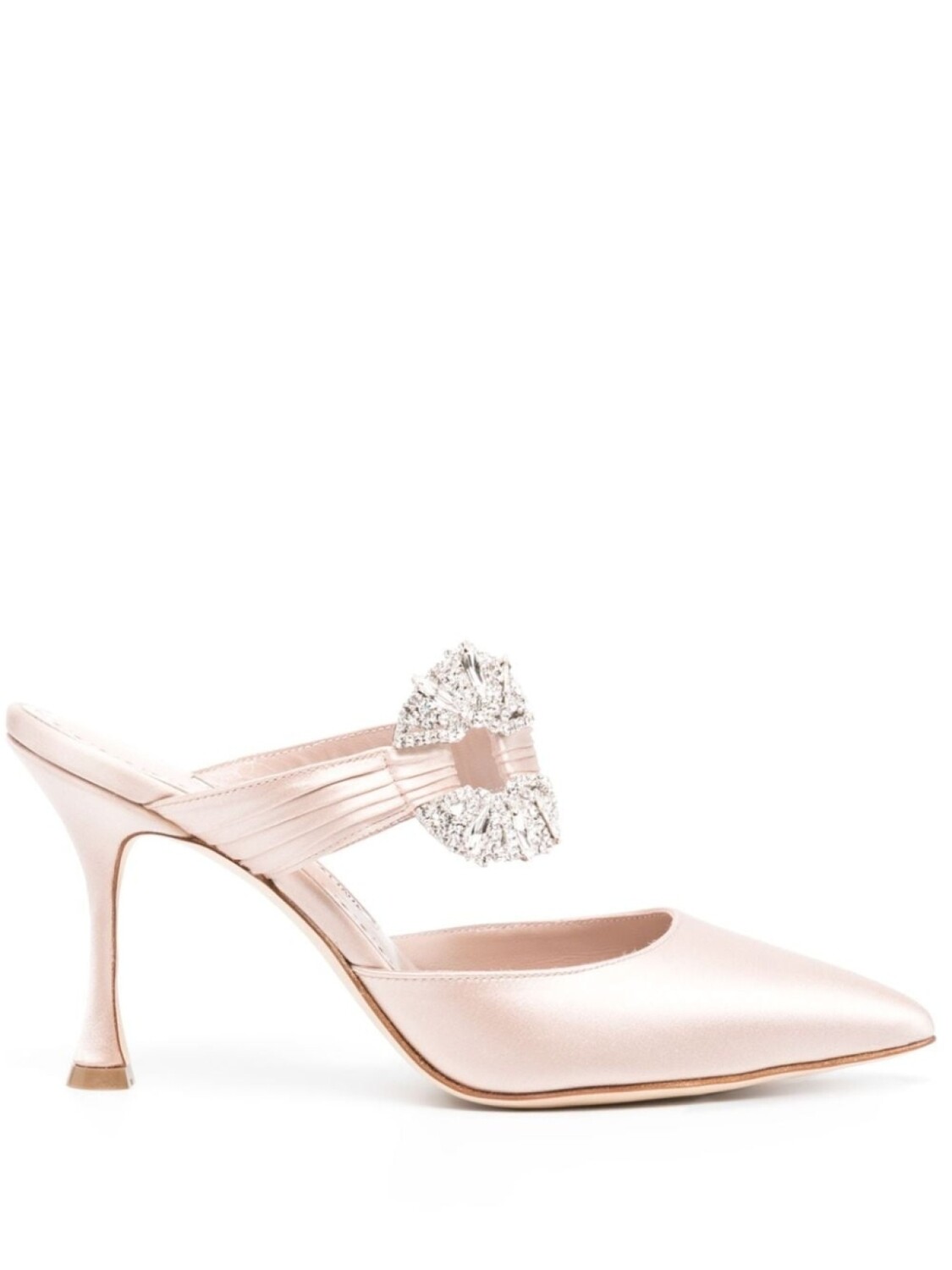 

Manolo Blahnik атласные туфли Maidugura 90, нейтральный цвет