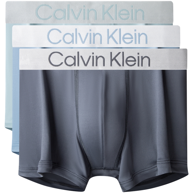 

Мужские трусы 3 штуки Calvin Klein, серый/синий/изумрудный