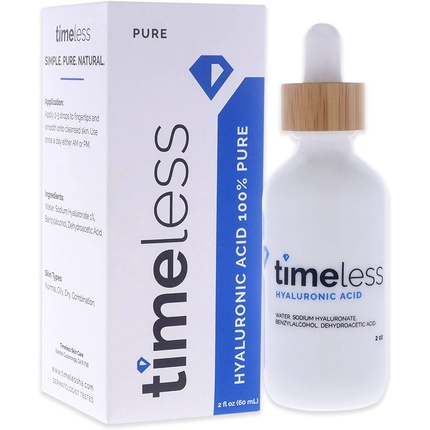 Timeless Hyaluronic Acid 100% Pure Serum для мужчин и женщин 2 унции Timeless Skin Care — фото 3