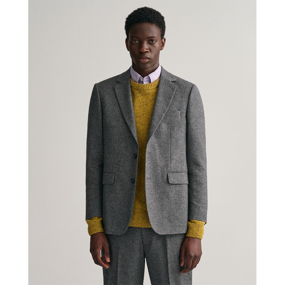 

Блейзер Gant Herringbone, серый
