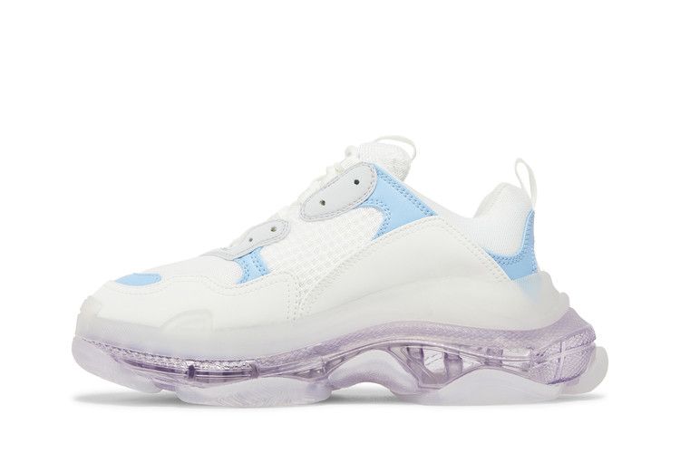 Кроссовки Balenciaga Balenciaga Wmns Triple S 'Clear Sole - Light Blue Purple', белый — фото 4