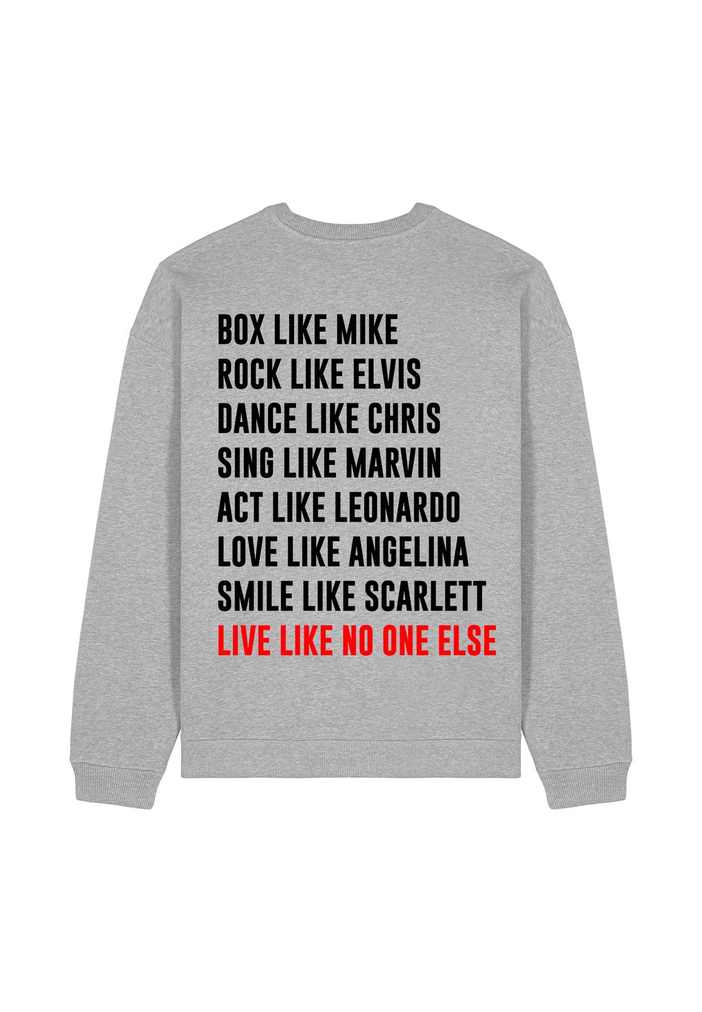 

Толстовка LIVE LIKE BACK PRINT UNISEX Mira Paris, пятнистый серый