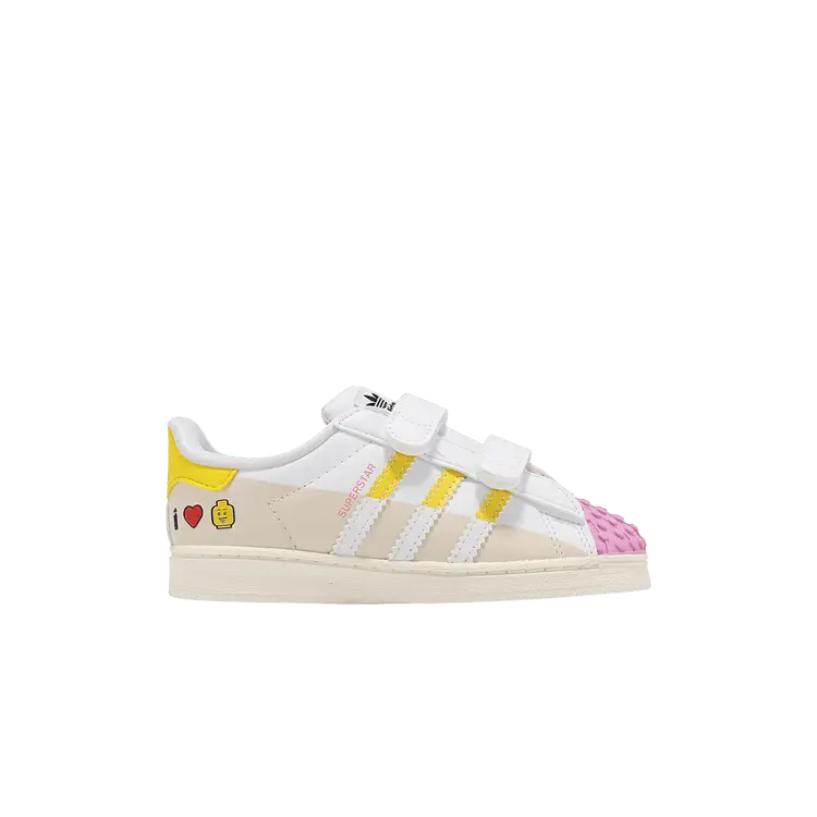 

Кроссовки adidas LEGO x Superstar CF I I Love Lego - Pink, белый