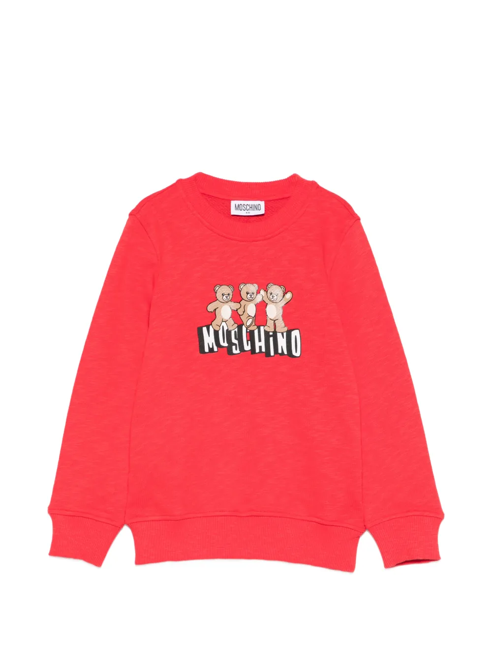 

Свитшот с графическим изображением Тедди Moschino Kids, красный