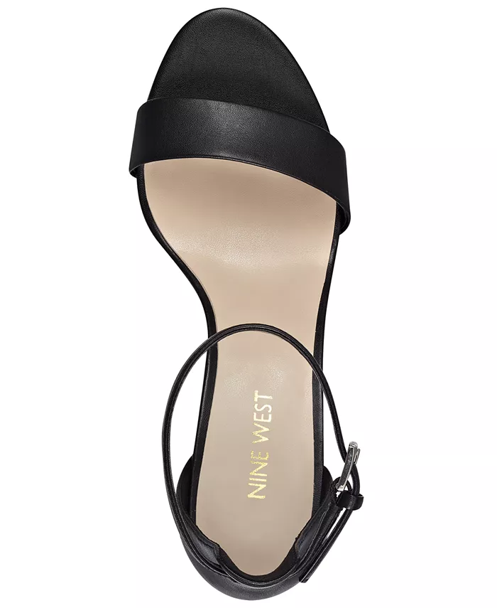 Женские босоножки Pruce на высоком устойчивом каблуке Nine West, черный — фото 4