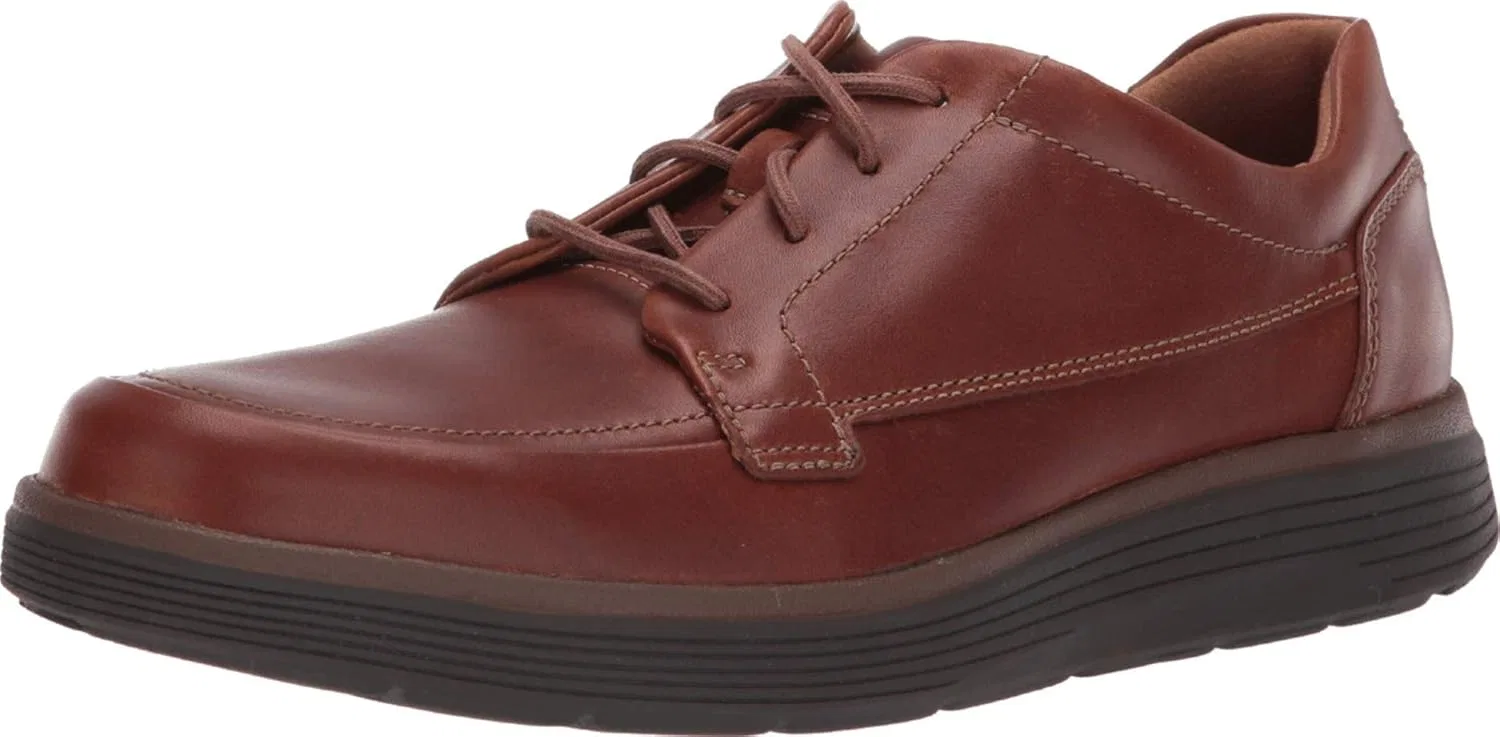 Оксфорды из натуральной кожи, Clarks, темно-рыжая кожа