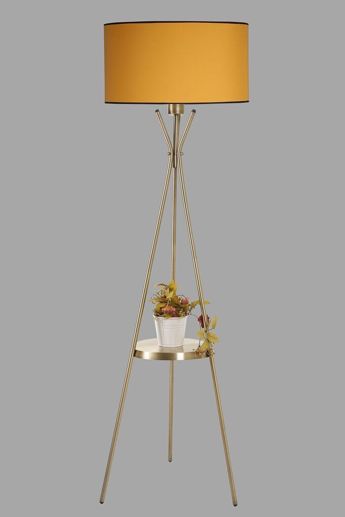 

Opviq, Venedik- Venedik sehpalı eskitme lampader silindir hardal abajurluLUN, горчичный, торшеры, металлический корпус, желтый