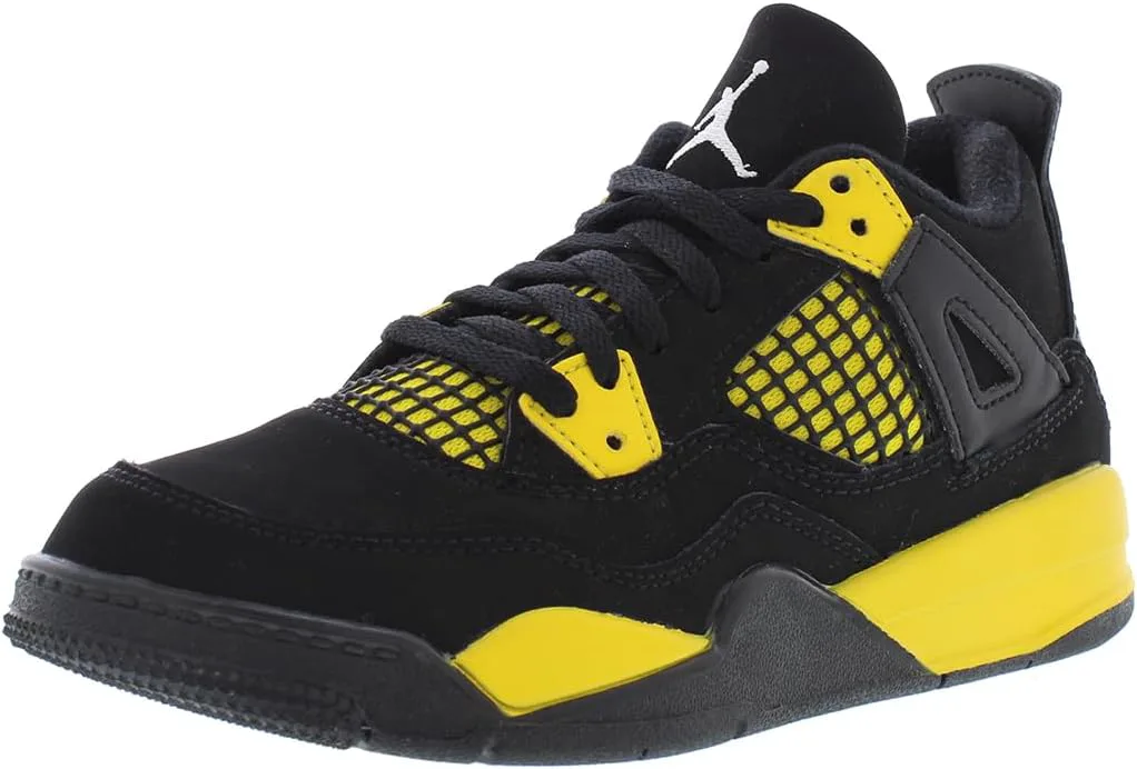 Мужские кроссовки Nike Jordan 4 Retro, размер, черно-белый — фото 4