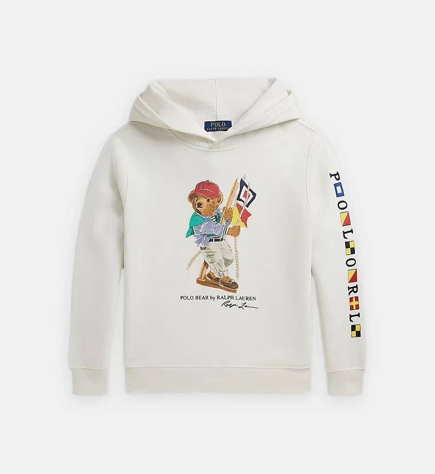 Прямой свитшот с фирменным принтом Polo Ralph Lauren, белый