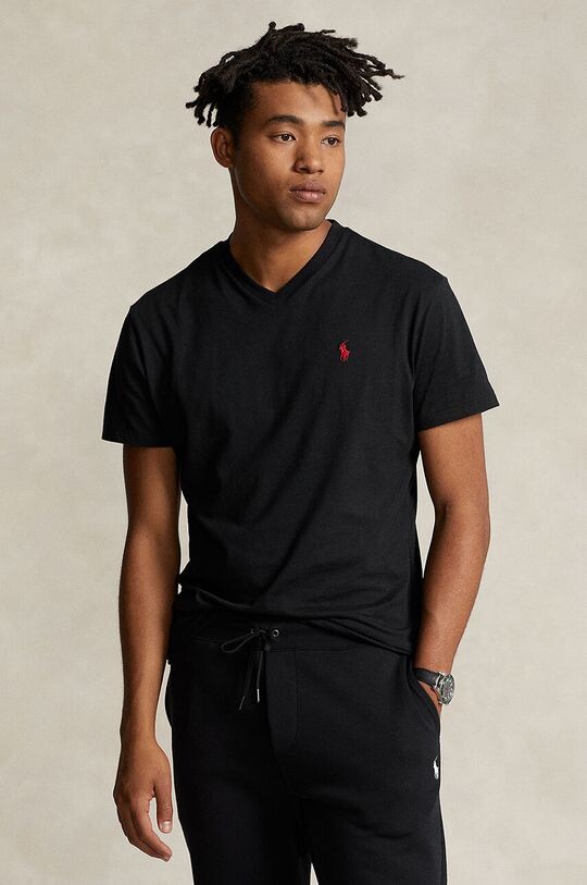 

Хлопковая футболка Polo Ralph Lauren, черный