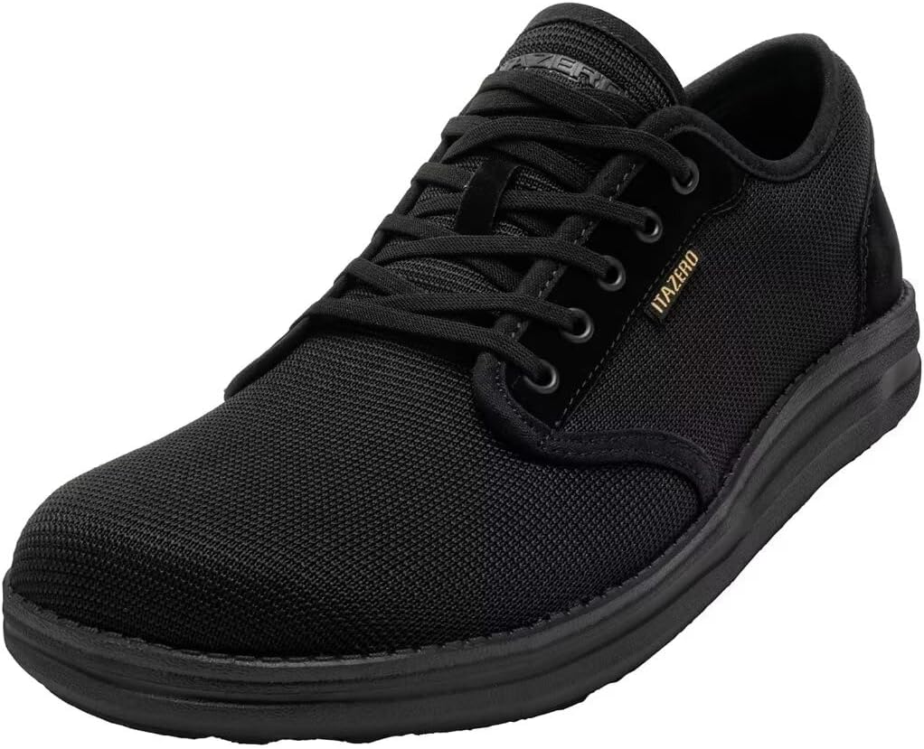 

Мужские туфли 1TAZERO широкого размера с поддержкой свода стопы, легкие повседневные лоферы для пожилых людей и владельцев широкой стопы, обувь для ходьбы при подошвенном фасците, черный