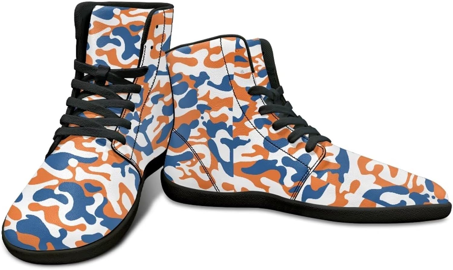 

Высокие кроссовки с камуфляжным дизайном для мужчин - обувь для босоногой ходьбы, ботинки, кроссовки с нулевым перепадом Watdotory, синий