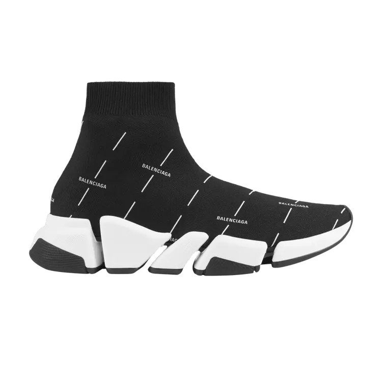 Кроссовки Balenciaga Balenciaga Wmns Speed 2.0 Sneaker 'Black Logo Licence Printed', черный