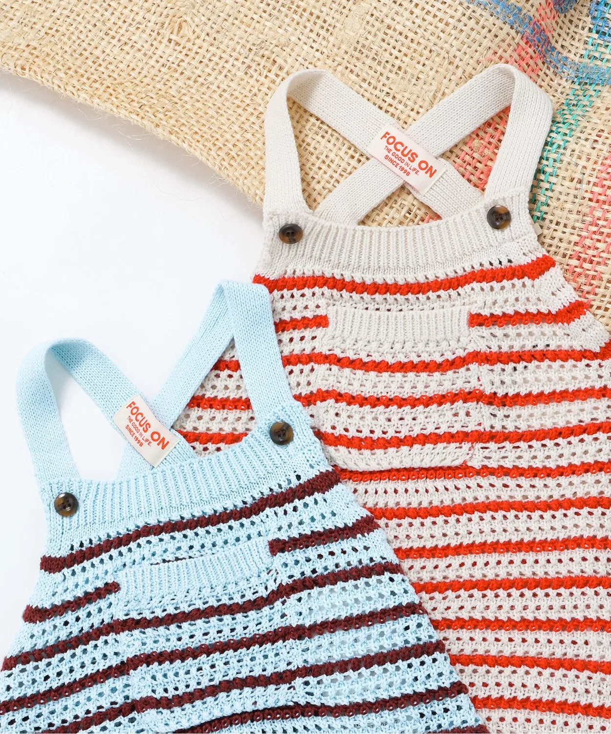 Детский комбинезон-сарафан Bpop Summer Knit Salopette, красный — фото 3