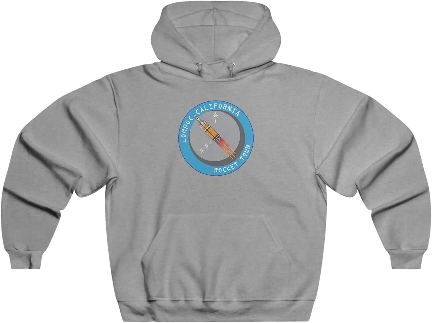 Толстовка с капюшоном Lompoc California, Rocket Town GENERIC, Athletic Heather