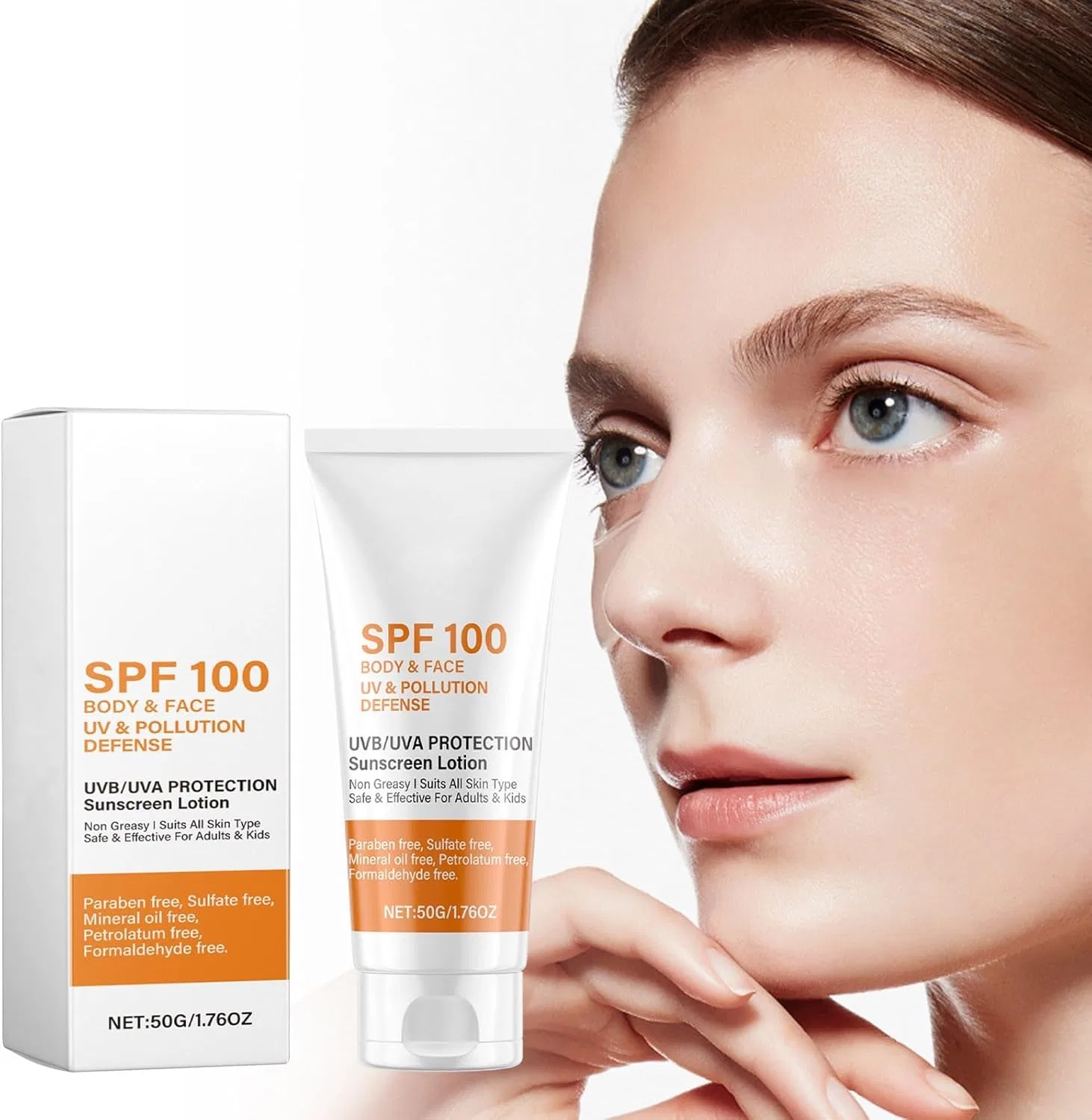 Солнцезащитный лосьон для лица и тела Generic SPF 70, 13x5.5x3.8 см — фото 4