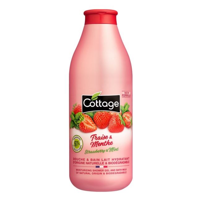

Fraise & Menthe гель для душа и молоко для ванны Cottage, 750 мл