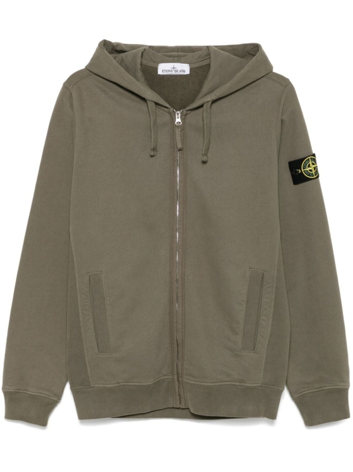 

Толстовка с капюшоном из органического хлопка с начесом Stone Island, зеленый