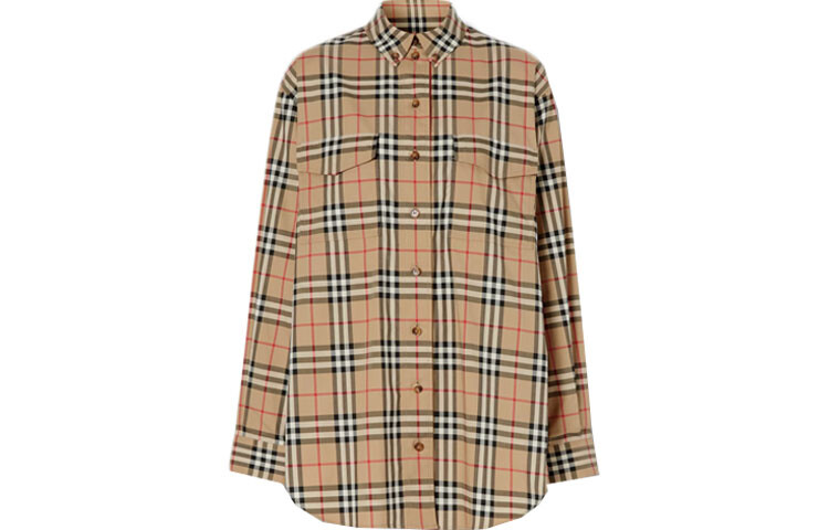 

Рубашка оверсайз в клетку Burberry в винтажную клетку