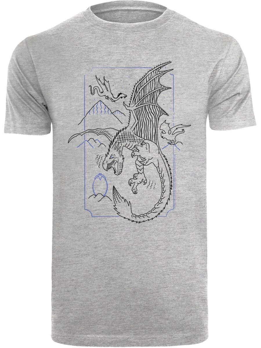 

Классическая футболка F4NT4STIC Shirt Harry Potter Dragon Line Art, серый