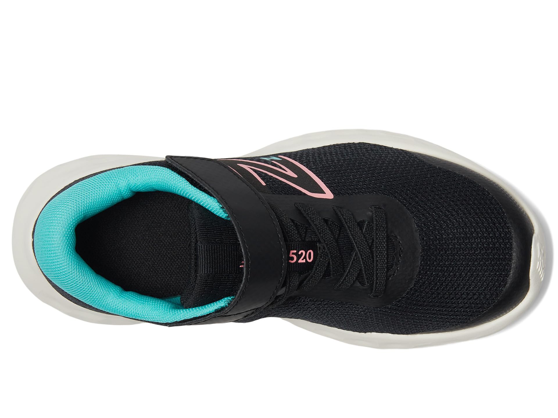 Кроссовки New Balance Kids 520V8 Bungee Lace, Black/Ultra Pink — фото 2