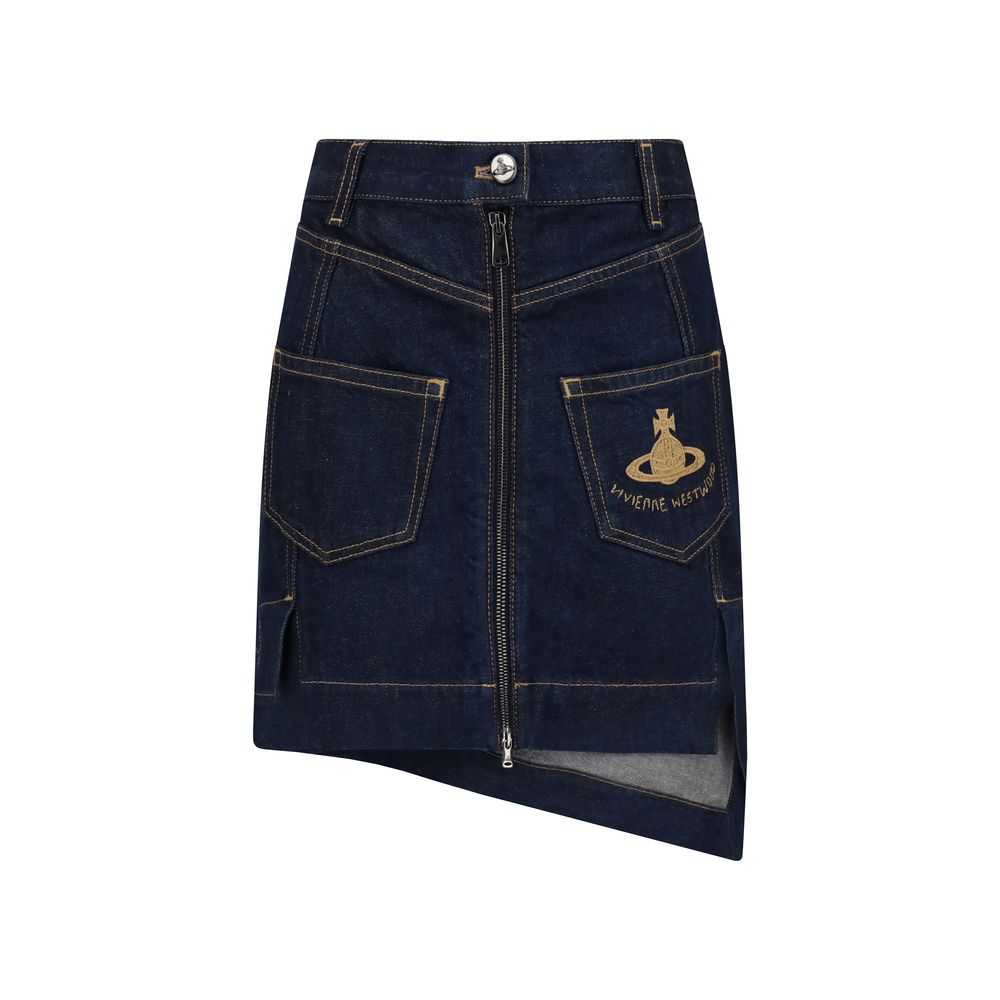

Асимметричная джинсовая мини-юбка Vivienne Westwood, Blue