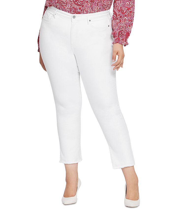 

Джинсы Sheri High Rise Slim Ankle в цвете Optic White NYDJ Plus, белый