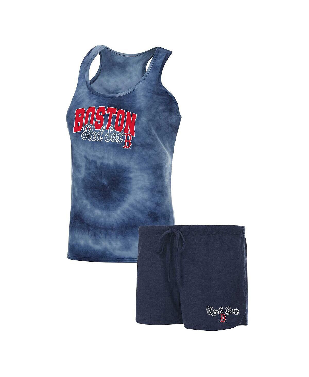

Женская темно-синяя майка Boston Red Sox Billboard Racerback и шорты для сна Concepts Sport, темно-синий