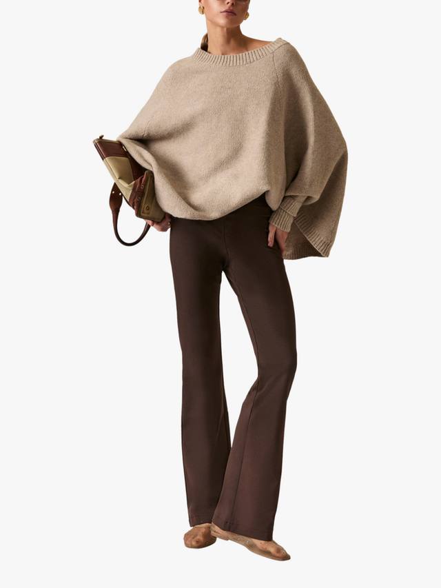 

Джемпер с лодочкой и фактурной вязкой James Lakeland, Beige