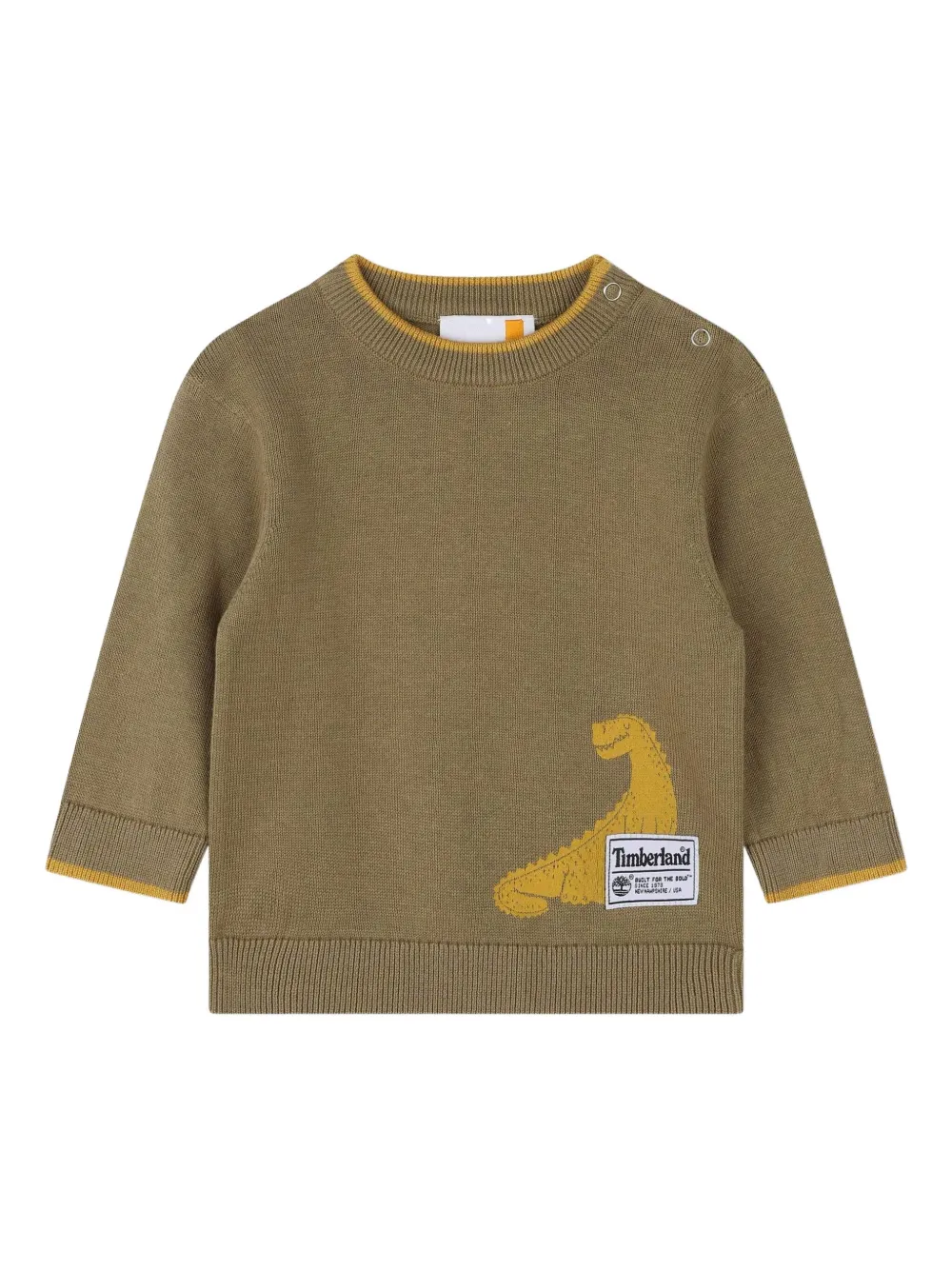 

Толстовка с аппликацией в виде динозавра Timberland Kids, коричневый