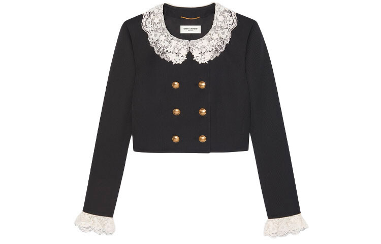 

Куртка женская Saint Laurent с кружевом, черный