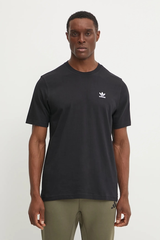 

Хлопковая футболка Trefoil Adidas Originals, черный