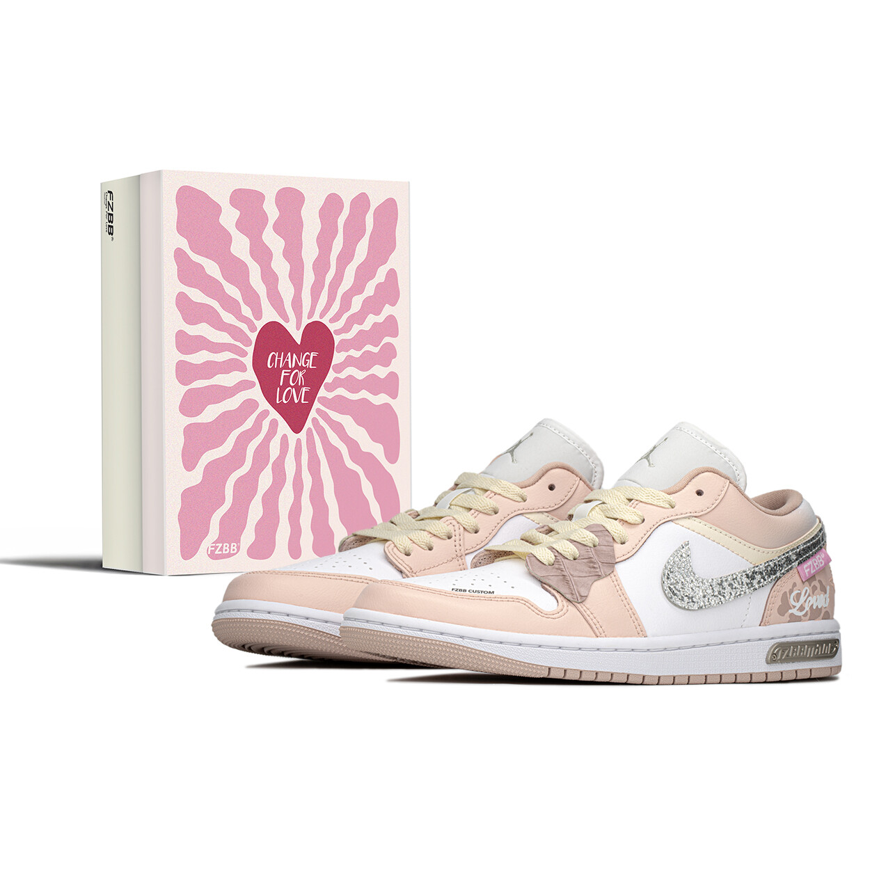 

Кроссовки Air Jordan 1 Vintage Basketball Shoes Unisex Low-top Beige/Pink, белый/фиолетовый
