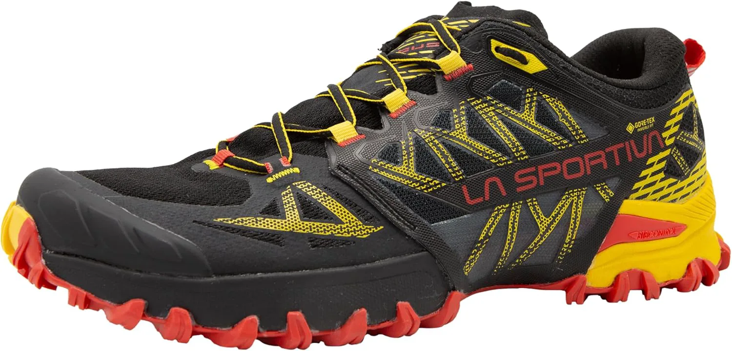 Мужские водонепроницаемые трейловые кроссовки La Sportiva Bushido III GTX, черный/желтый — фото 2